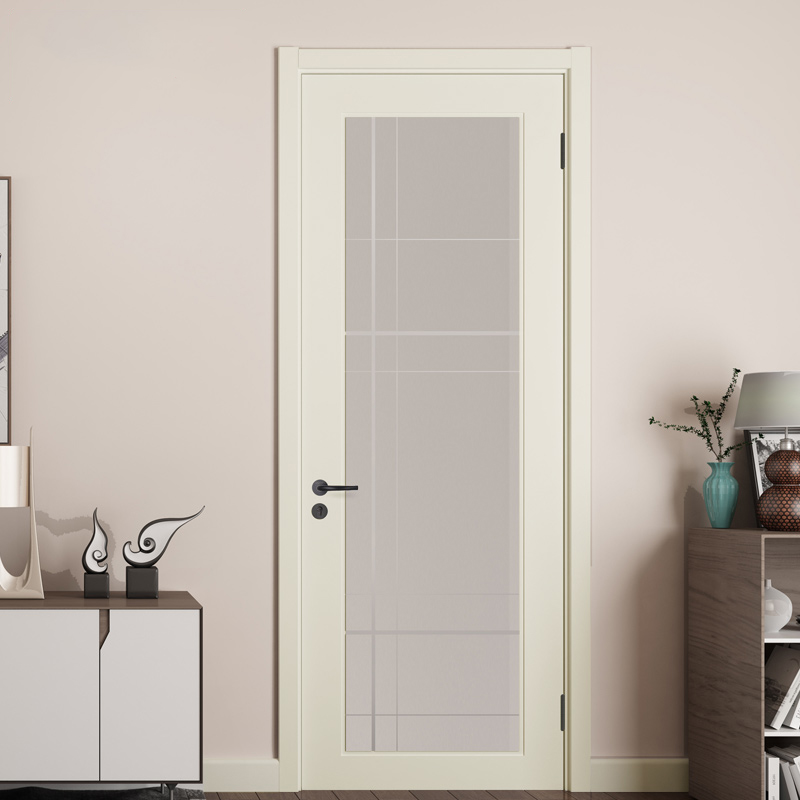 temper glass wood door